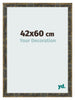 Bilderrahmen 42x60cm Blau Gold Meliert MDF Pisa Vorne Messe | Yourdecoration.de