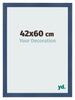 Bilderrahmen 42x60cm Dunkelblau Gewischt MDF Pisa Vorne Messe | Yourdecoration.de