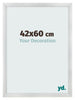 Bilderrahmen 42x60cm Silber Schwarz Gewischt MDF Pisa Vorne Messe | Yourdecoration.de