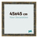 Bilderrahmen 45x45cm Blau Gold Meliert MDF Pisa Vorne Messe | Yourdecoration.de