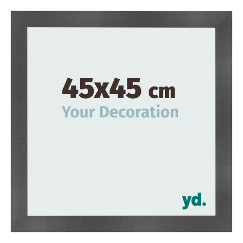 Bilderrahmen 45x45cm Schwarz Silber Poliert MDF Pisa Vorne Messe | Yourdecoration.de