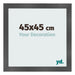 Bilderrahmen 45x45cm Schwarz Silber Poliert MDF Pisa Vorne Messe | Yourdecoration.de