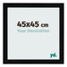 Bilderrahmen 45x45cm Schwarz Silber Poliert MDF Pisa Vorne Messe | Yourdecoration.de