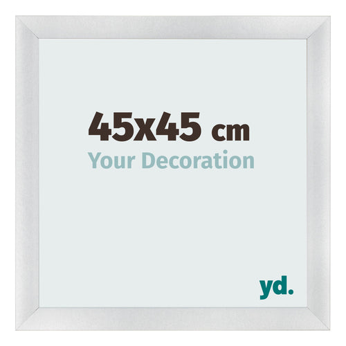 Bilderrahmen 45x45cm Silber Schwarz Gewischt MDF Pisa Vorne Messe | Yourdecoration.de