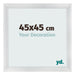 Bilderrahmen 45x45cm Silber Schwarz Gewischt MDF Pisa Vorne Messe | Yourdecoration.de