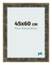 Bilderrahmen 45x60cm Blau Gold Meliert MDF Pisa Vorne Messe | Yourdecoration.de
