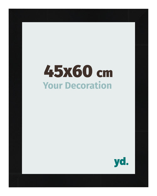 Bilderrahmen 45x60cm Schwarz Silber Poliert MDF Pisa Vorne Messe | Yourdecoration.de
