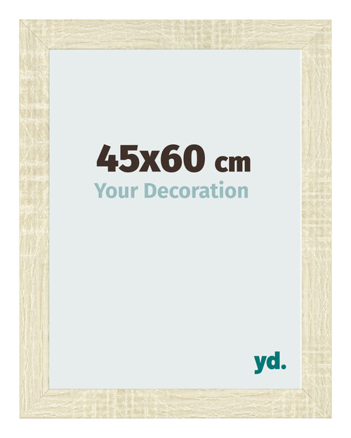 Bilderrahmen 45x60cm Sonoma Eiche MDF Pisa Vorne Messe | Yourdecoration.de