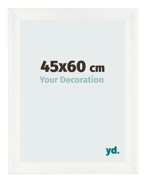 Bilderrahmen 45x60cm Weiß Vintage MDF Pisa Vorne Messe | Yourdecoration.de