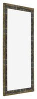 Bilderrahmen 45x80cm Blau Gold Meliert MDF Pisa Vorne Schrag | Yourdecoration.de