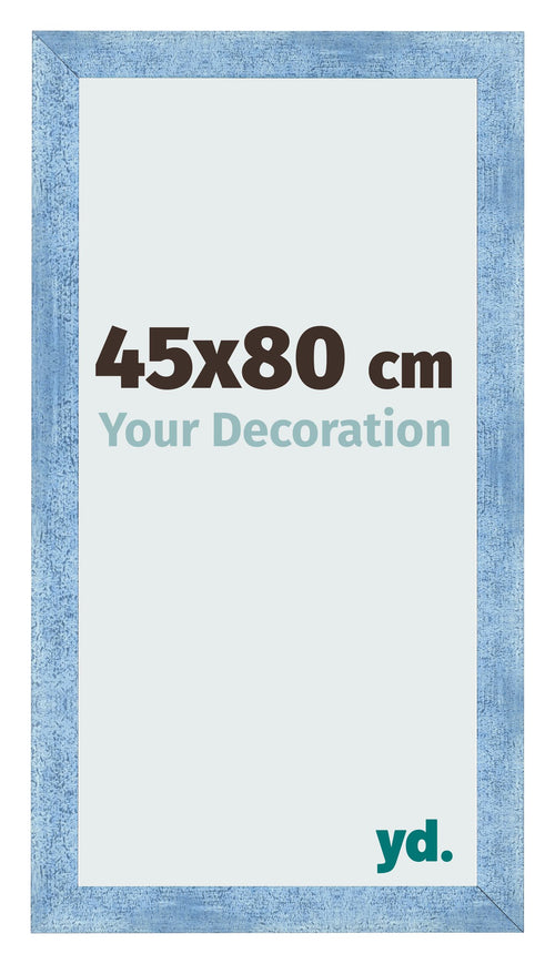 Bilderrahmen 45x80cm Hellblau Gewischt MDF Pisa Vorne Messe | Yourdecoration.de