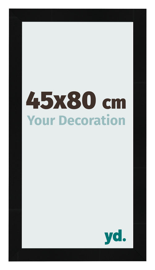 Bilderrahmen 45x80cm Schwarz Silber Poliert MDF Pisa Vorne Messe | Yourdecoration.de