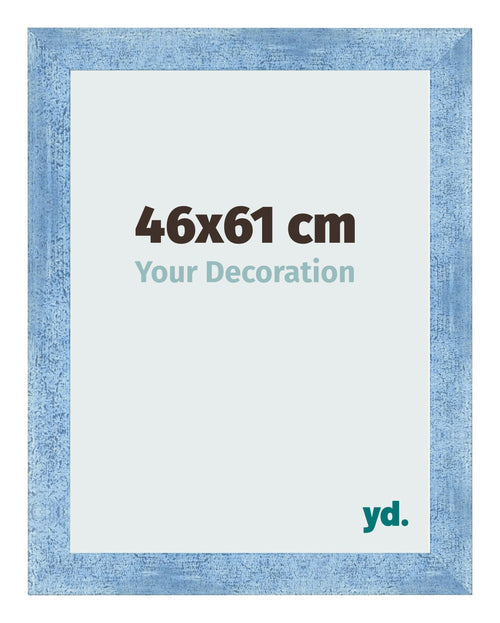 Bilderrahmen 46x61cm Hellblau Gewischt MDF Pisa Vorne Messe | Yourdecoration.de