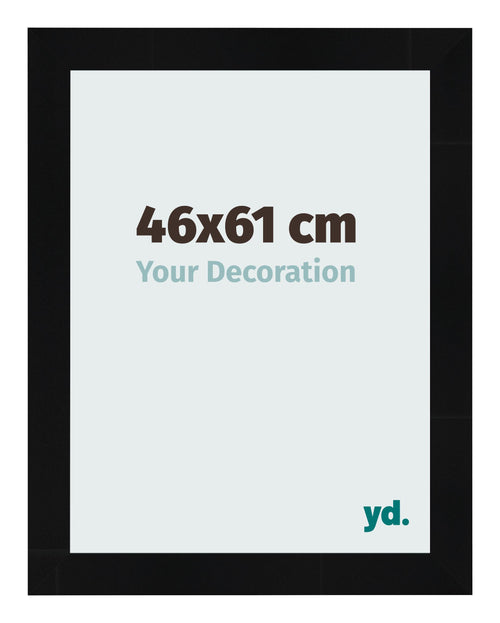 Bilderrahmen 46x61cm Schwarz Silber Poliert MDF Pisa Vorne Messe | Yourdecoration.de