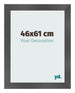 Bilderrahmen 46x61cm Schwarz Silber Poliert MDF Pisa Vorne Messe | Yourdecoration.de