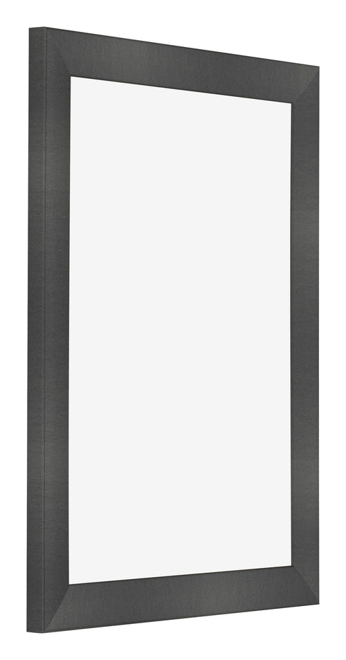 Bilderrahmen 46x61cm Schwarz Silber Poliert MDF Pisa Vorne Schrag | Yourdecoration.de