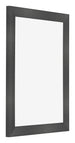 Bilderrahmen 46x61cm Schwarz Silber Poliert MDF Pisa Vorne Schrag | Yourdecoration.de