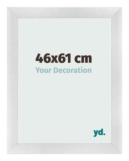 Bilderrahmen 46x61cm Silber Schwarz Gewischt MDF Pisa Vorne Messe | Yourdecoration.de