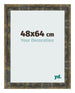 Bilderrahmen 48x64cm Blau Gold Meliert MDF Pisa Vorne Messe | Yourdecoration.de