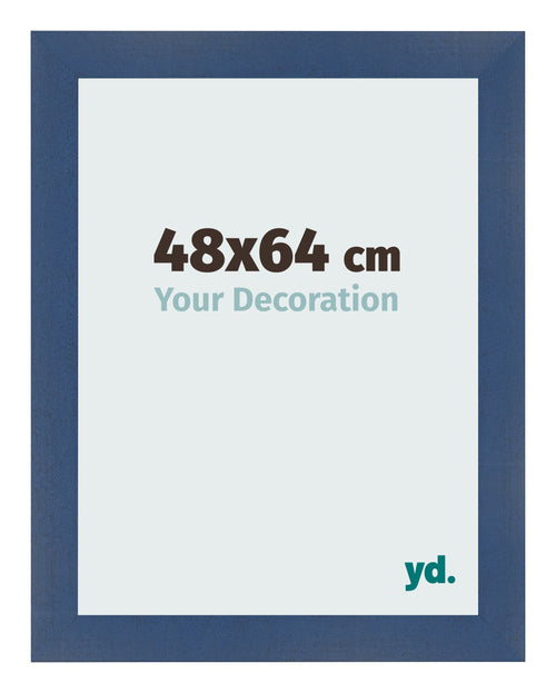 Bilderrahmen 48x64cm Dunkelblau Gewischt MDF Pisa Vorne Messe | Yourdecoration.de