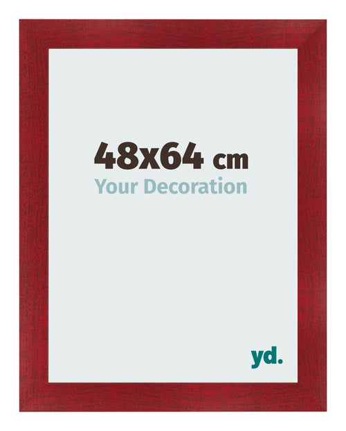 Bilderrahmen 48x64cm Weinrot Gewischt MDF Pisa Vorne Messe | Yourdecoration.de
