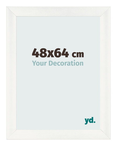 Bilderrahmen 48x64cm Weiß Vintage MDF Pisa Vorne Messe | Yourdecoration.de