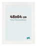 Bilderrahmen 48x64cm Weiß Vintage MDF Pisa Vorne Messe | Yourdecoration.de