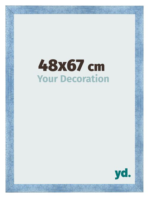 Bilderrahmen 48x67cm Hellblau Gewischt MDF Pisa Vorne Messe | Yourdecoration.de