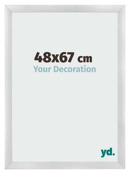 Bilderrahmen 48x67cm Silber Schwarz Gewischt MDF Pisa Vorne Messe | Yourdecoration.de