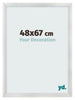 Bilderrahmen 48x67cm Silber Schwarz Gewischt MDF Pisa Vorne Messe | Yourdecoration.de