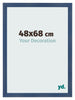 Bilderrahmen 48x68cm Dunkelblau Gewischt MDF Pisa Vorne Messe | Yourdecoration.de