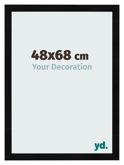 Bilderrahmen 48x68cm Schwarz Silber Poliert MDF Pisa Vorne Messe | Yourdecoration.de