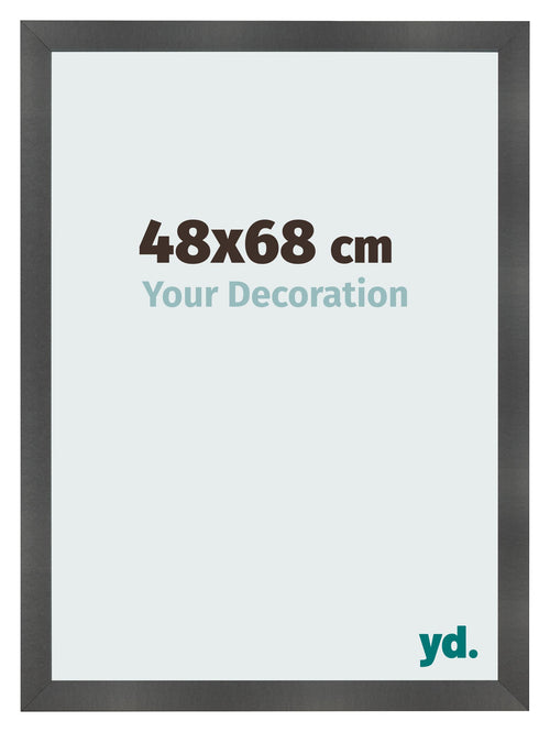 Bilderrahmen 48x68cm Schwarz Silber Poliert MDF Pisa Vorne Messe | Yourdecoration.de