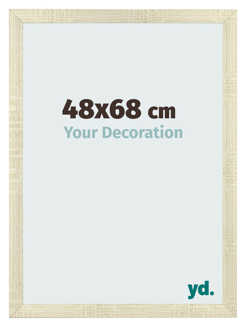 Bilderrahmen 48x68cm Sonoma Eiche MDF Pisa Vorne Messe | Yourdecoration.de