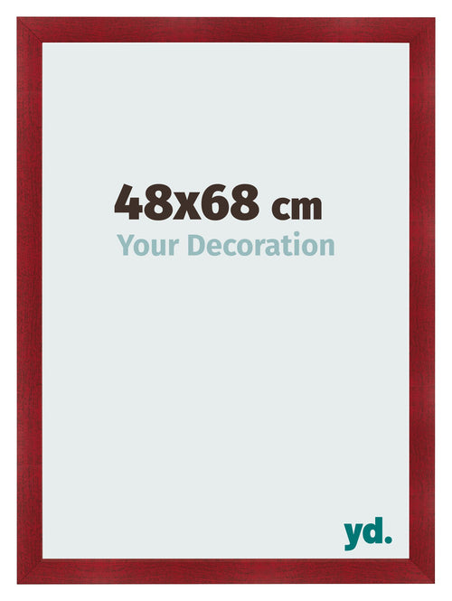 Bilderrahmen 48x68cm Weinrot Gewischt MDF Pisa Vorne Messe | Yourdecoration.de