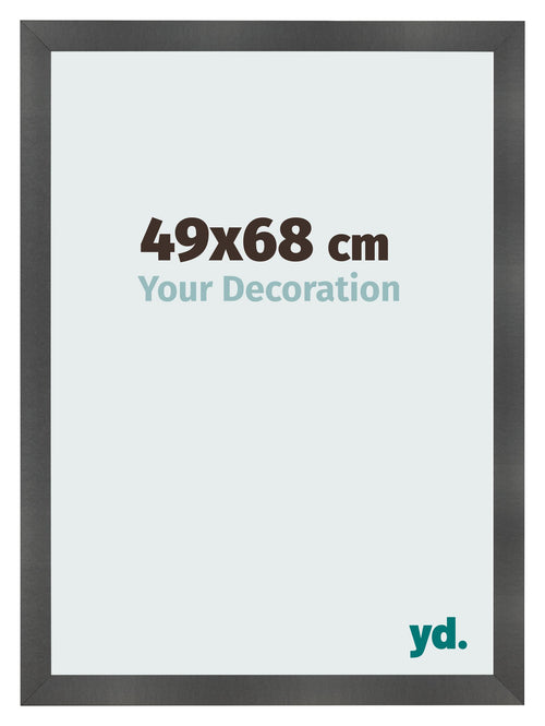 Bilderrahmen 49x68cm Schwarz Silber Poliert MDF Pisa Vorne Messe | Yourdecoration.de