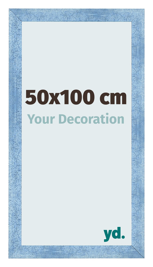 Bilderrahmen 50x100cm Hellblau Gewischt MDF Pisa Vorne Messe | Yourdecoration.de