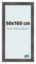 Bilderrahmen 50x100cm Schwarz Silber Poliert MDF Pisa Vorne Messe | Yourdecoration.de