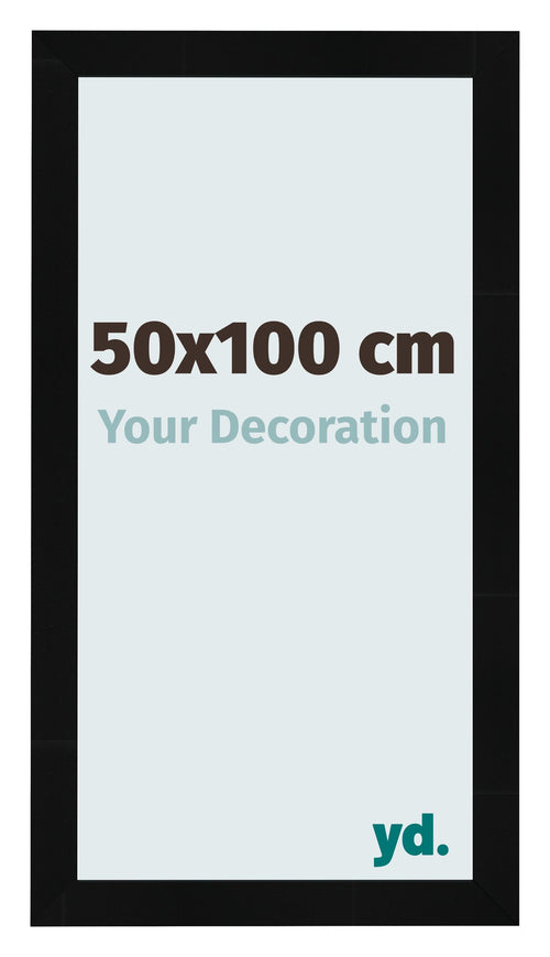 Bilderrahmen 50x100cm Schwarz Silber Poliert MDF Pisa Vorne Messe | Yourdecoration.de