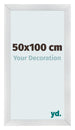 Bilderrahmen 50x100cm Silber Schwarz Gewischt MDF Pisa Vorne Messe | Yourdecoration.de