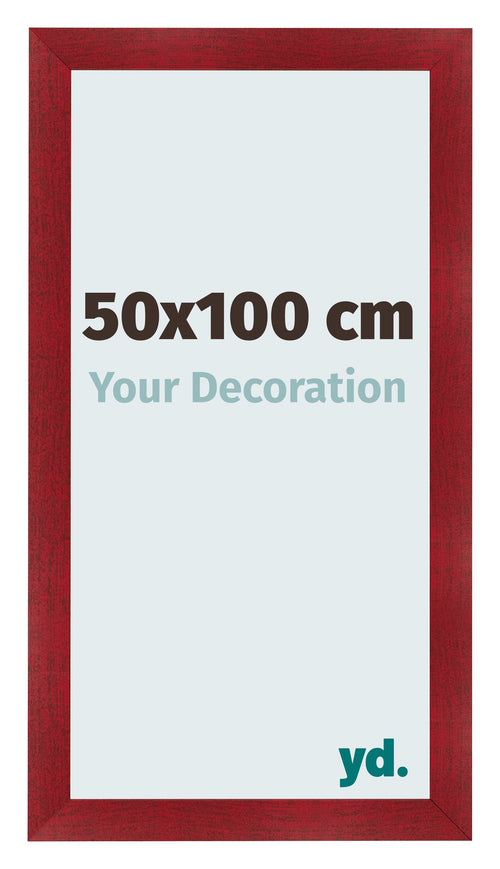 Bilderrahmen 50x100cm Weinrot Gewischt MDF Pisa Vorne Messe | Yourdecoration.de