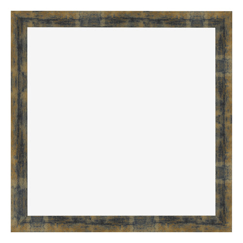 Bilderrahmen 50x50cm Blau Gold Meliert MDF Pisa Vorne | Yourdecoration.de