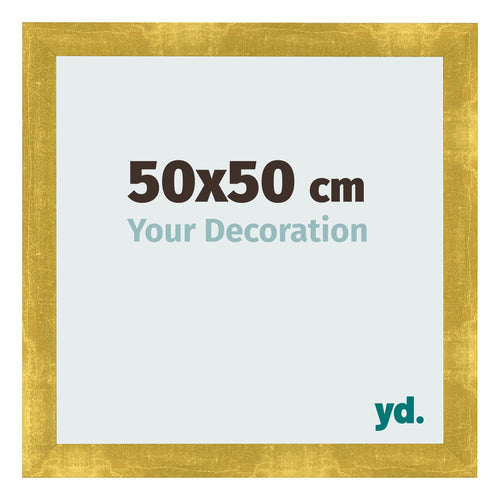Bilderrahmen 50x50cm Gold Vintage MDF Pisa Vorne Messe | Yourdecoration.de