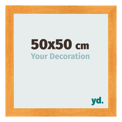 Bilderrahmen 50x50cm Orange MDF Pisa Vorne Messe | Yourdecoration.de