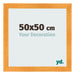 Bilderrahmen 50x50cm Orange MDF Pisa Vorne Messe | Yourdecoration.de
