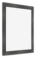 Bilderrahmen 50x50cm Schwarz Silber Poliert MDF Pisa Vorne Schrag | Yourdecoration.de