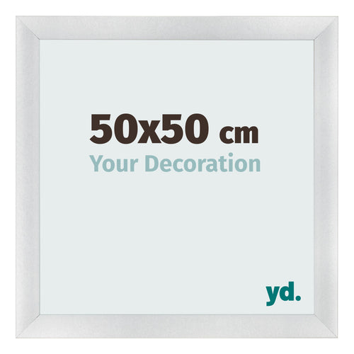 Bilderrahmen 50x50cm Silber Schwarz Gewischt MDF Pisa Vorne Messe | Yourdecoration.de