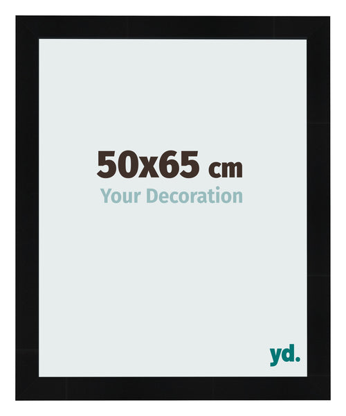 Bilderrahmen 50x65cm Schwarz Silber Poliert MDF Pisa Vorne Messe | Yourdecoration.de