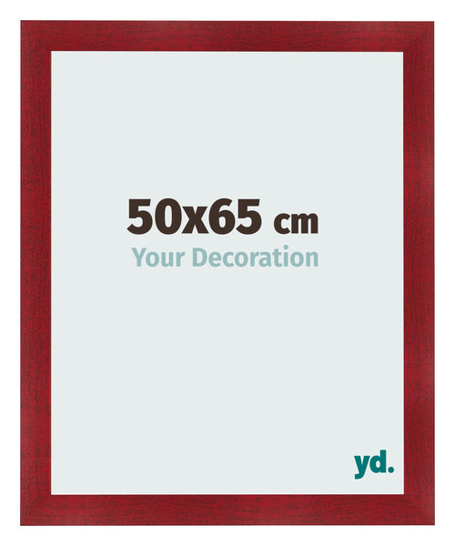 Bilderrahmen 50x65cm Weinrot Gewischt MDF Pisa Vorne Messe | Yourdecoration.de