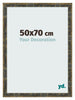 Bilderrahmen 50x70cm Blau Gold Meliert MDF Pisa Vorne Messe | Yourdecoration.de